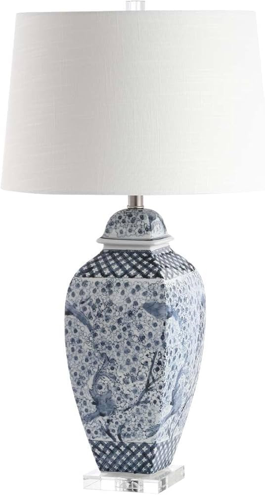 SAFAVIEH Lighting Collection Braeden Blue/ White Chinoiserie 30-inch Bedroom Living Room Home Off... | Amazon (US)