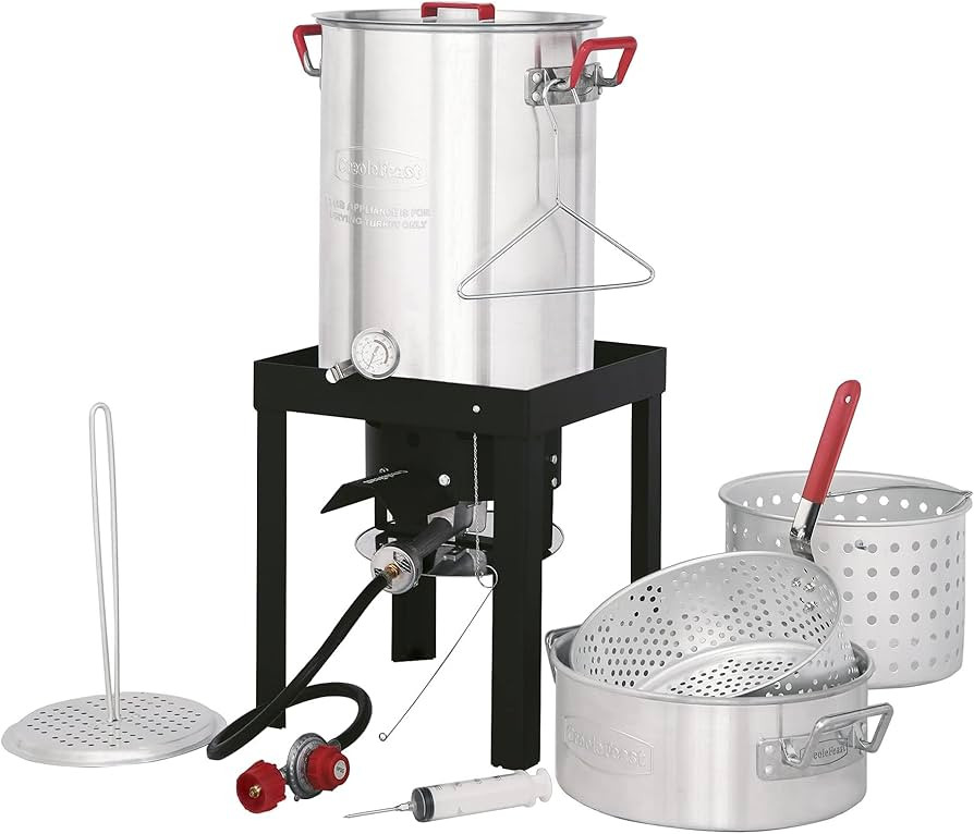 CreoleFeast TFS3010 Propane 30 Qt. Turkey and 10 Qt. Fish Fryer Boiler Steamer Set, 50,000 BTU Bu... | Amazon (US)