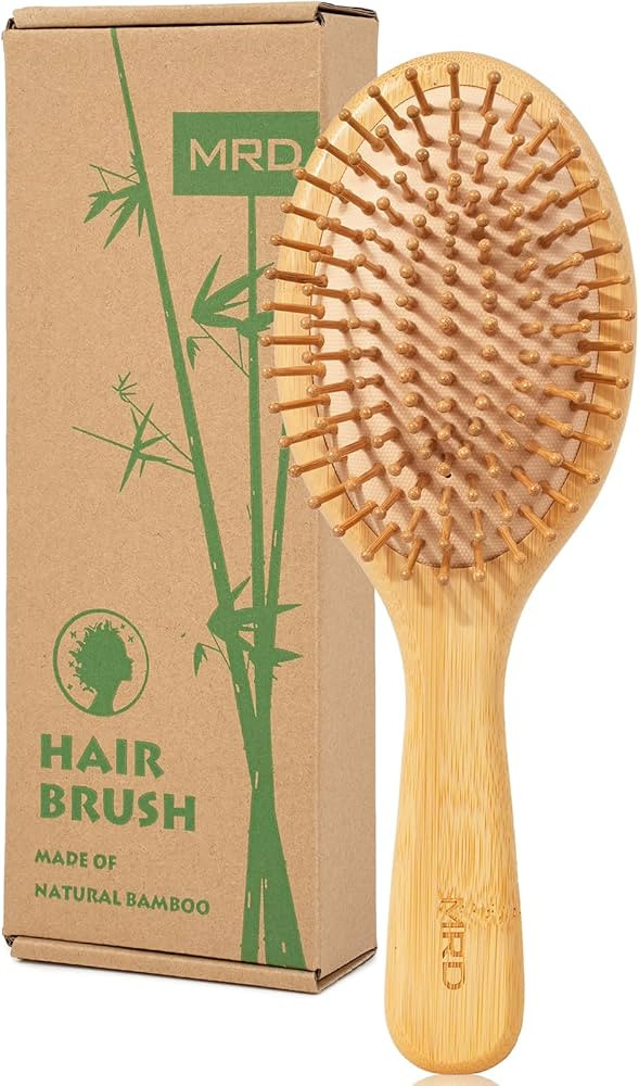 MRD Hair brush, Natural Bamboo Paddle Detangling Hairbrush, Massage Scalp Thick/Thin/Curly/Dry Ha... | Amazon (US)
