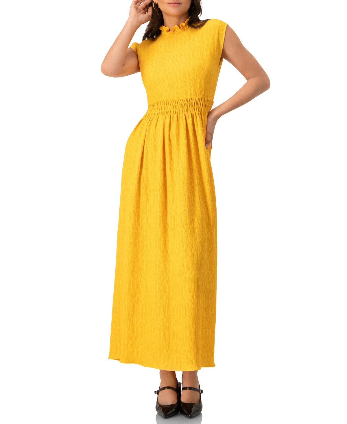 Ivonne Women's Sleeveless High Neck Long Dress - Yellow | Macy's