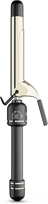 HOT TOOLS 24K Gold Professional 1" Extended Barrel Curling Iron with Clamp for Bouncy Curls - 24K... | Amazon (US)