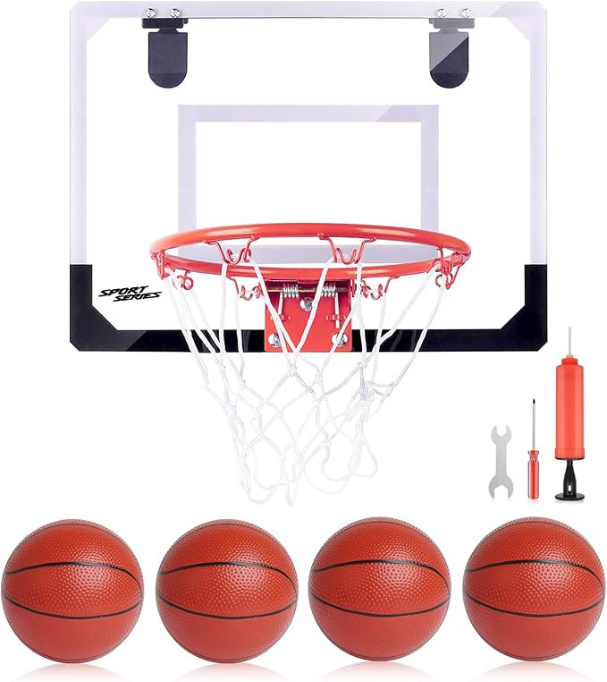 HYG Toys Indoor Mini Basketball Hoop Set for Kids and Adults Bedroom Basketball Hoop for Door & W... | Amazon (US)