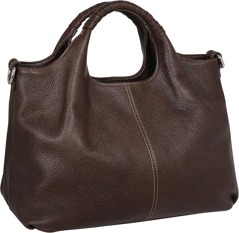 Iswee Genuine Leather Top Handle Purse Satchel Bag Designer Shoulder Bag Tote Ladies Crossbody Ba... | Amazon (US)