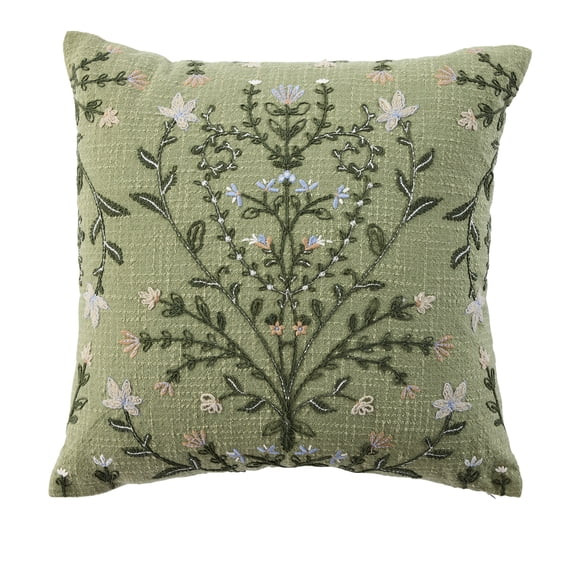 Better Homes & Gardens Florence 20x20 inch Dark Cilantro Pillow Cover | Walmart (US)