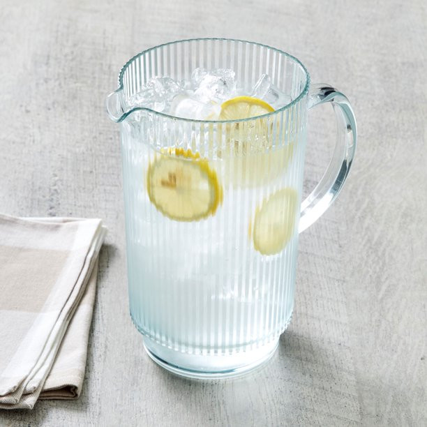 Better Homes & Gardens Sage 2.2-Quart Plastic Ribbed Pitcher Set with Tumblers, 5-Piece - Walmart... | Walmart (US)