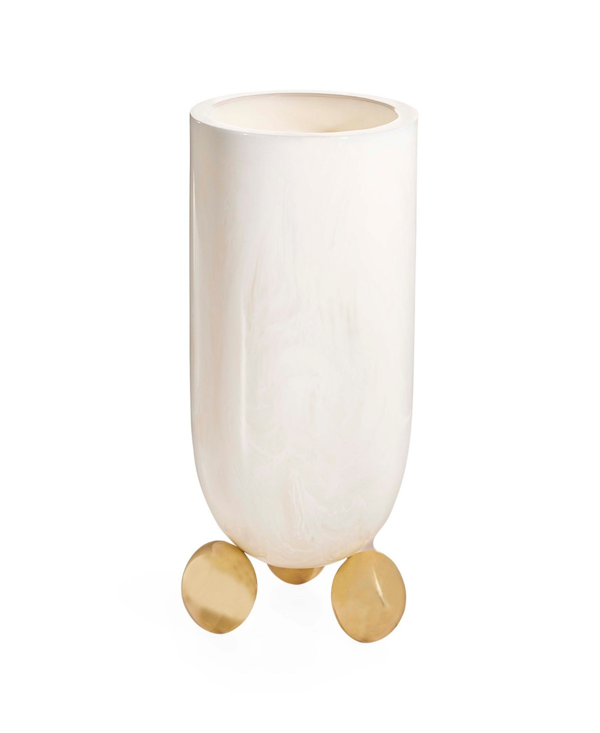Jonathan Adler Solid 9" Fontana Vase - Ivory, Gold | Macy's