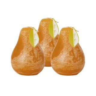 4.5"" Brown Sugar Timber Pear Candles (Set of 3) | The Home Depot