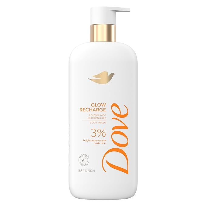 Dove Exfoliating Body Wash Glow Recharge Energizes & illuminates skin 3% brightening serum with v... | Amazon (US)
