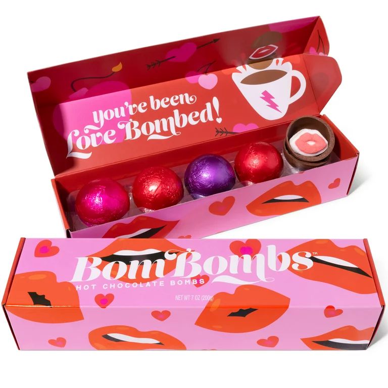 Bombombs Pink Strawberry Hot Chocolate Bombs Gift Set, Set of 5 | Walmart (US)