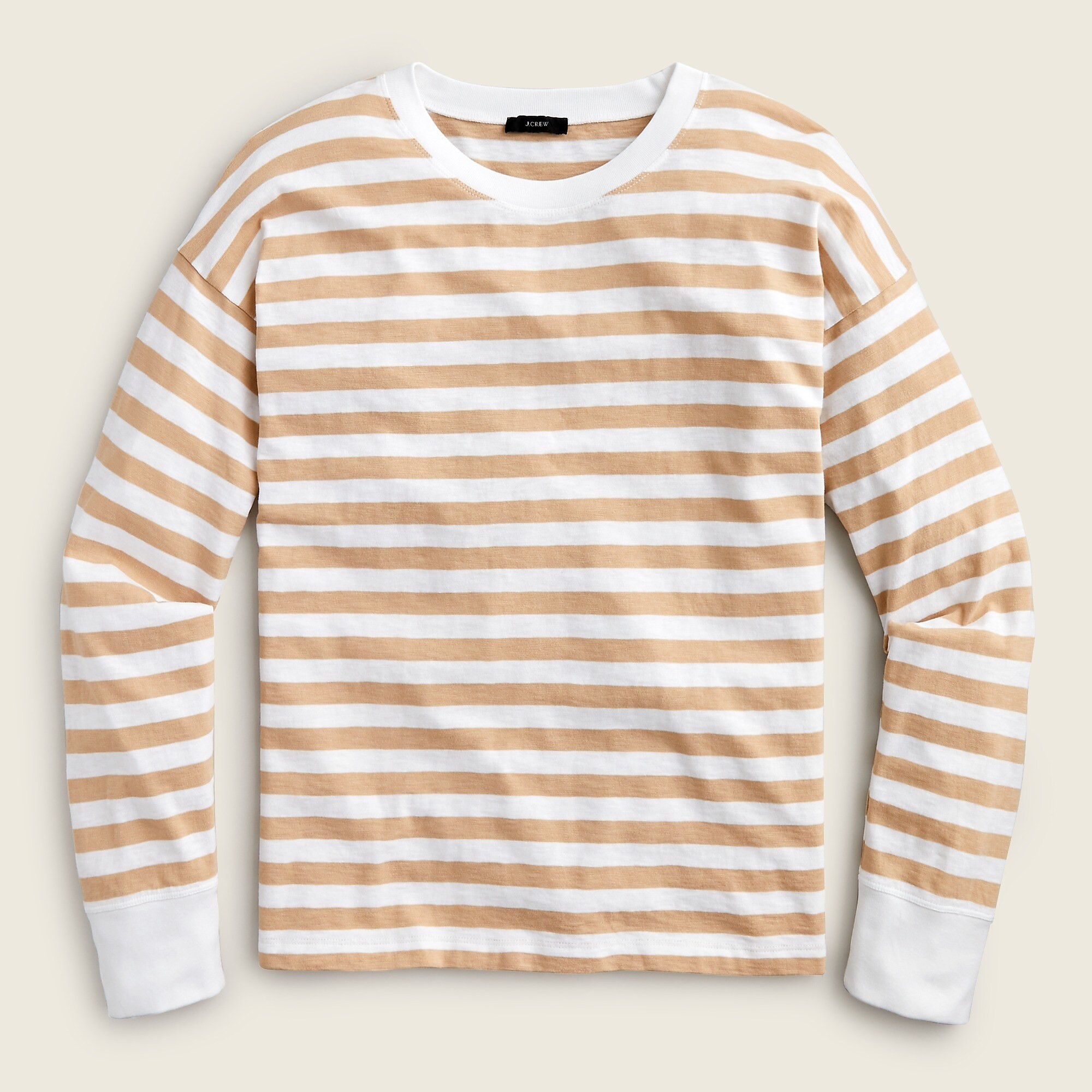Long-sleeve slub cotton T-shirt in stripe | J. Crew US