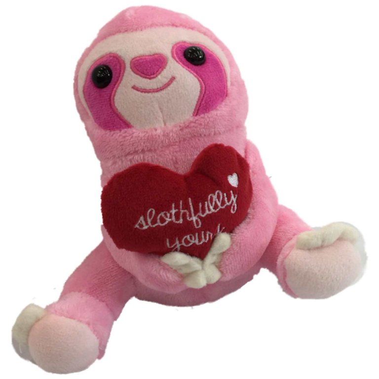 Animal Adventure Small Plush Pink Sloth Stuffed Animal Valentine Pal | Walmart (US)