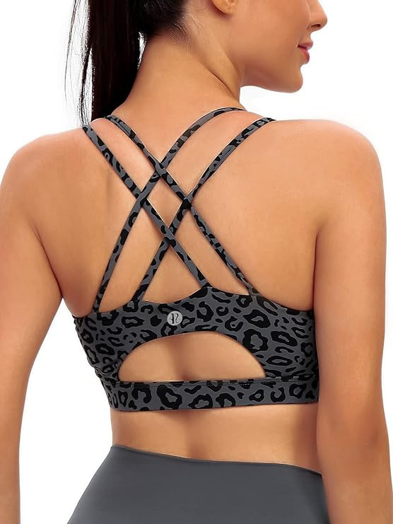 Sports Bras for Women,Padded Sports Bra Tank Top Sexy Crisscross Back High Impact Longline Workou... | Amazon (US)