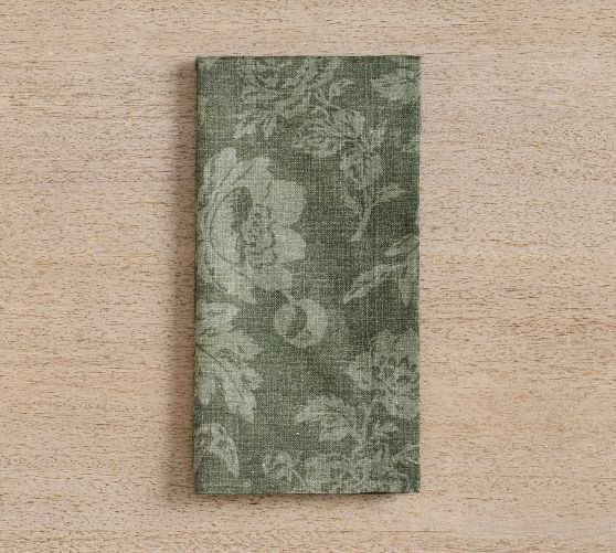 Brianna Floral Organic Cotton Napkins - Set of 4 | Pottery Barn (US)