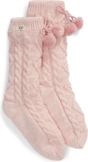 Pompom Fleece Lined Socks | Nordstrom
