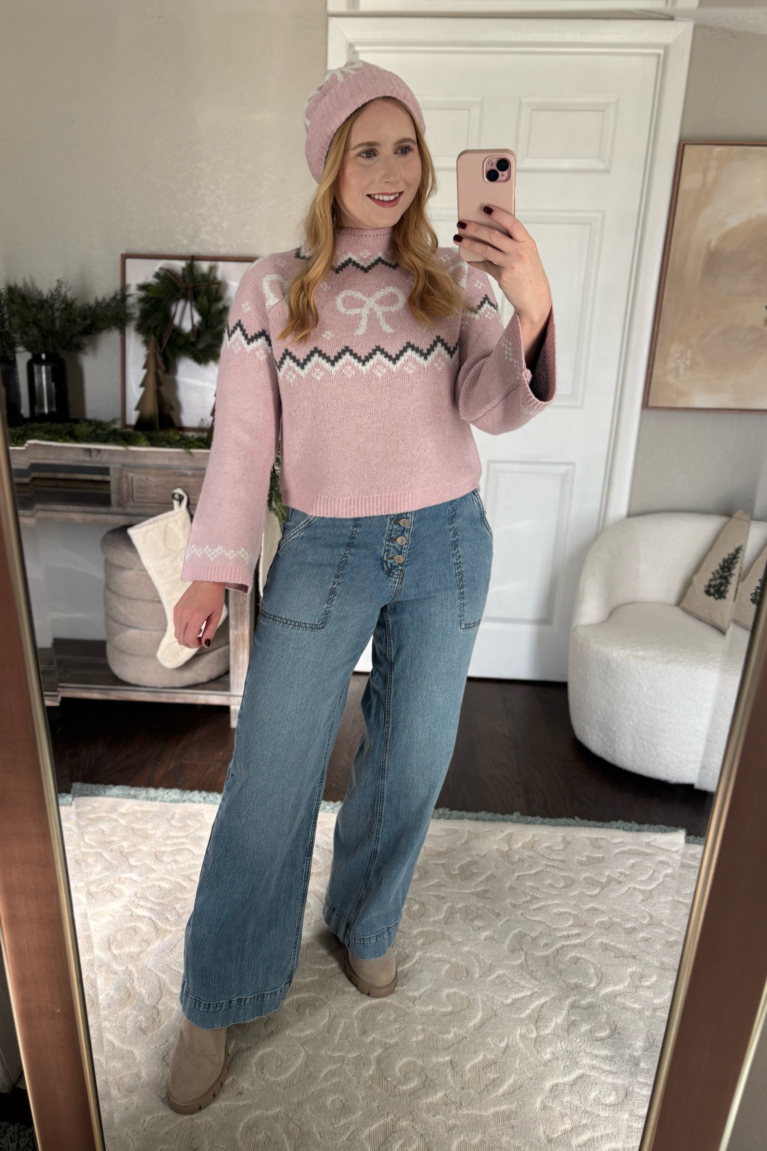 No Boundaries Fairisle Jacquard Pullover and Beanie Set - size: mediumm

#LTKHoliday #LTKSeasonal #LTKFindsUnder50