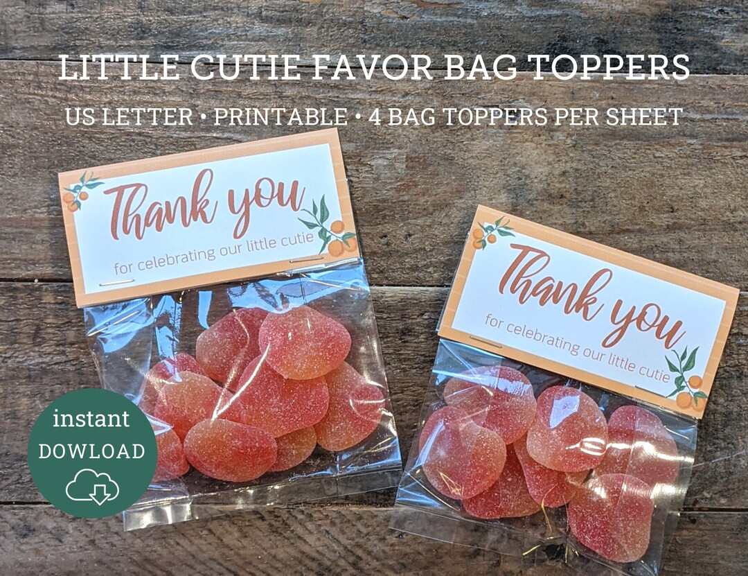 Little Cutie  Favor Thank You Tags, Cutie Party, Thank you party favor tags, Cutie Party or Baby ... | Etsy (US)