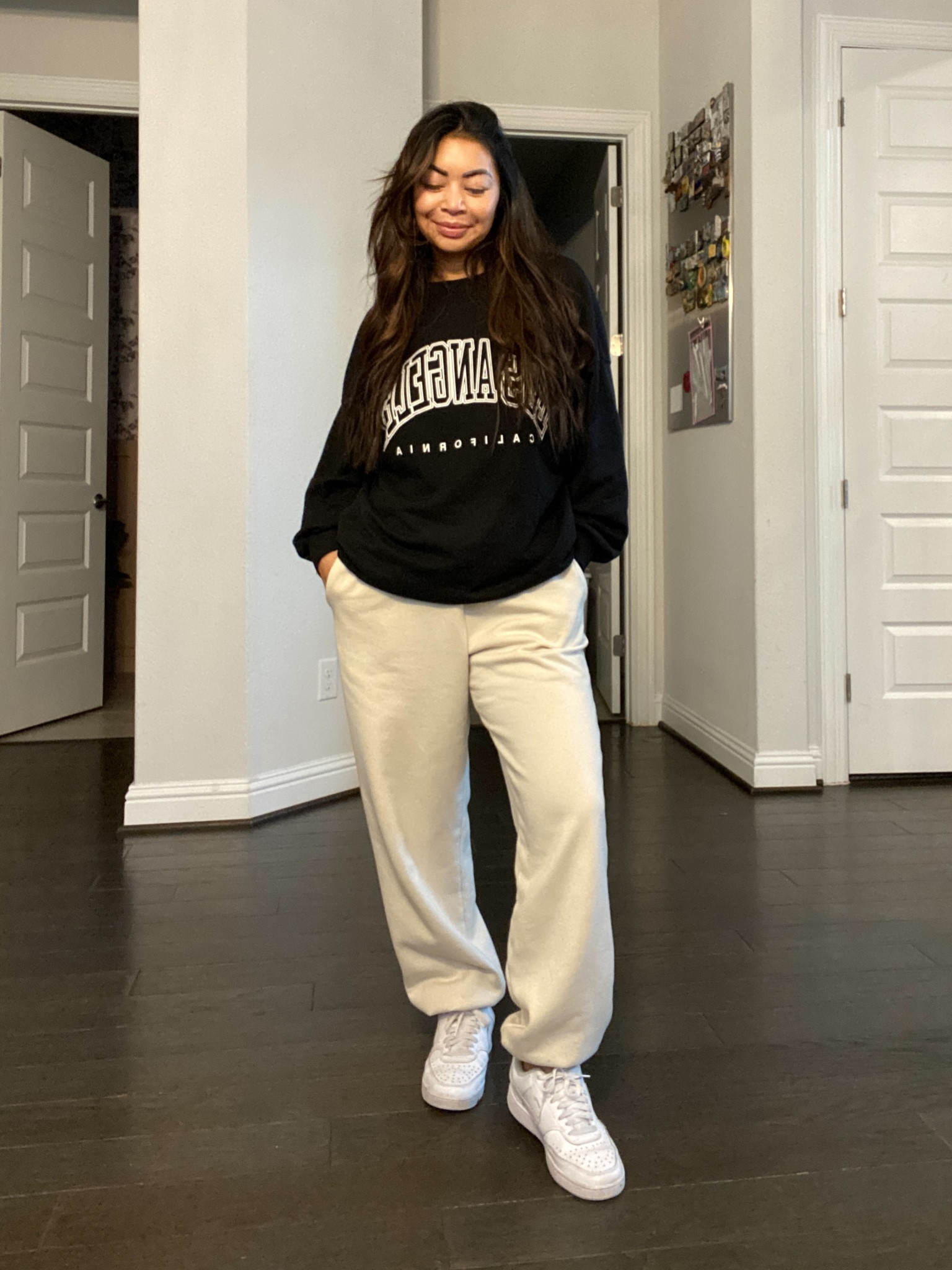 Todays cozy drop off outfit 