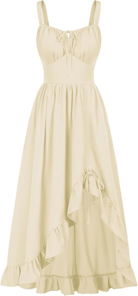 Scarlet Darkness Renaissance Dress Women Summer Corset Dress Flowy Sleeveless Milkmaid Vacation S... | Amazon (US)