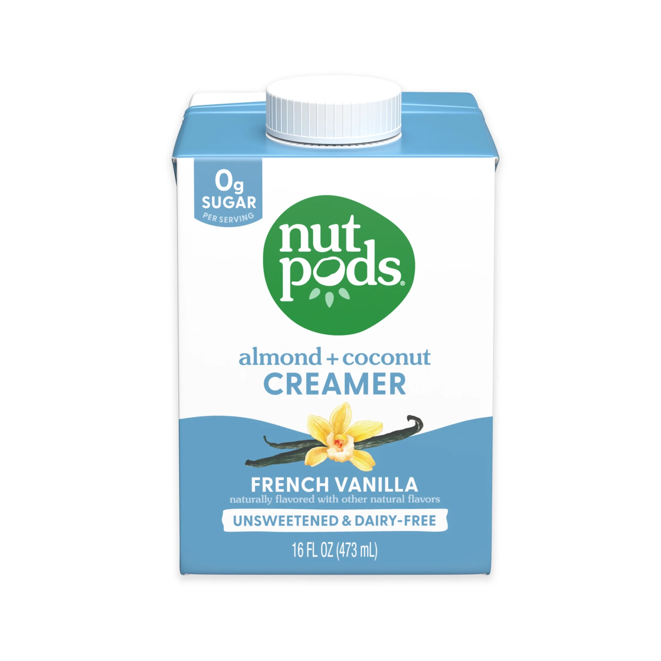 nutpods French Vanilla Unsweetened Dairy Free Shelf Stable Creamer, 16 oz | Walmart (US)