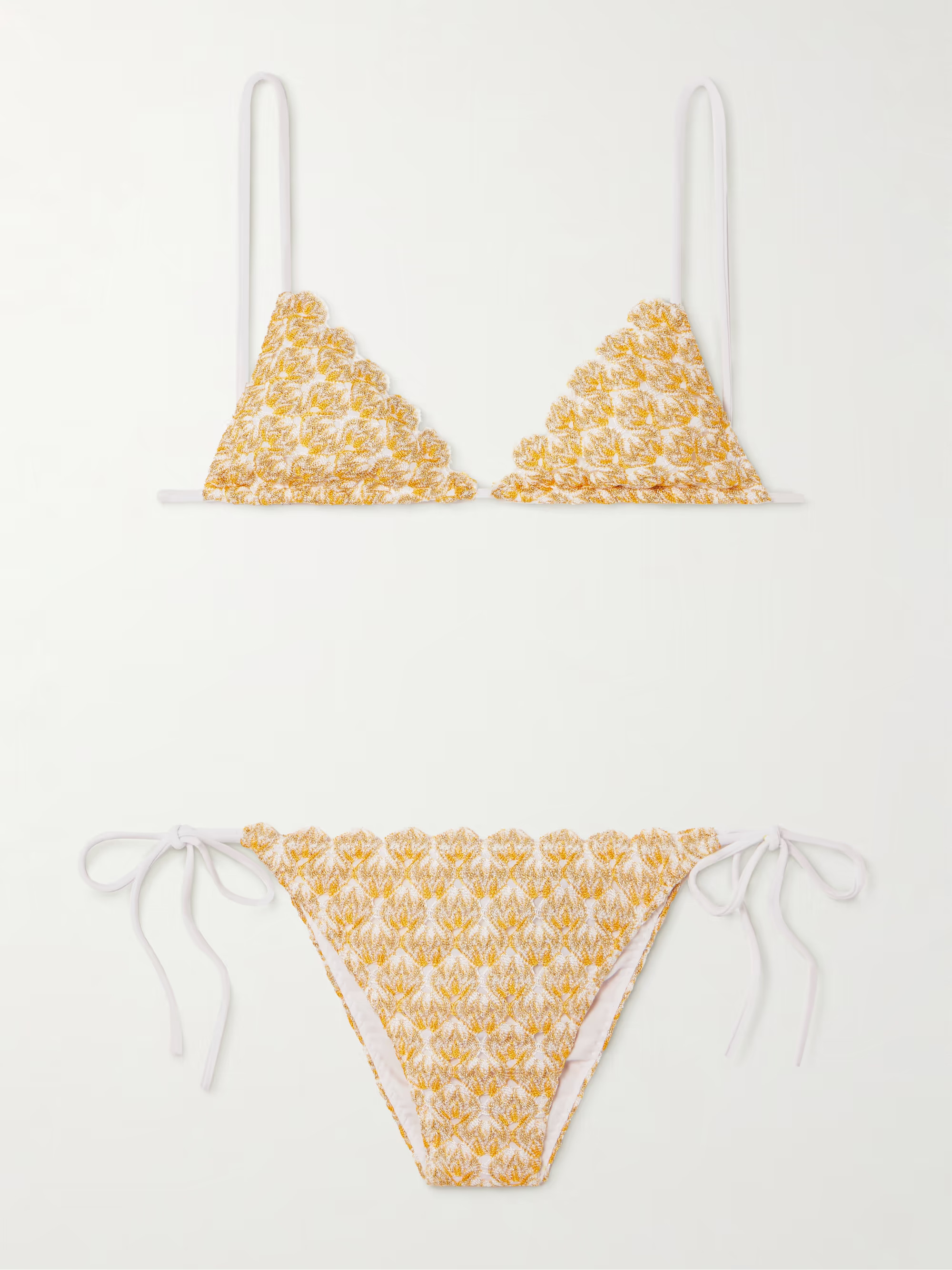 Mare metallic crochet-knit bikini | NET-A-PORTER (US)