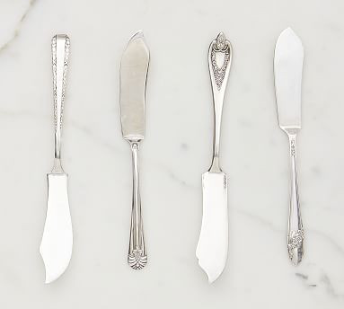 Vintage Found Hotel Silver Spreaders - Set of 4 | Pottery Barn (US)