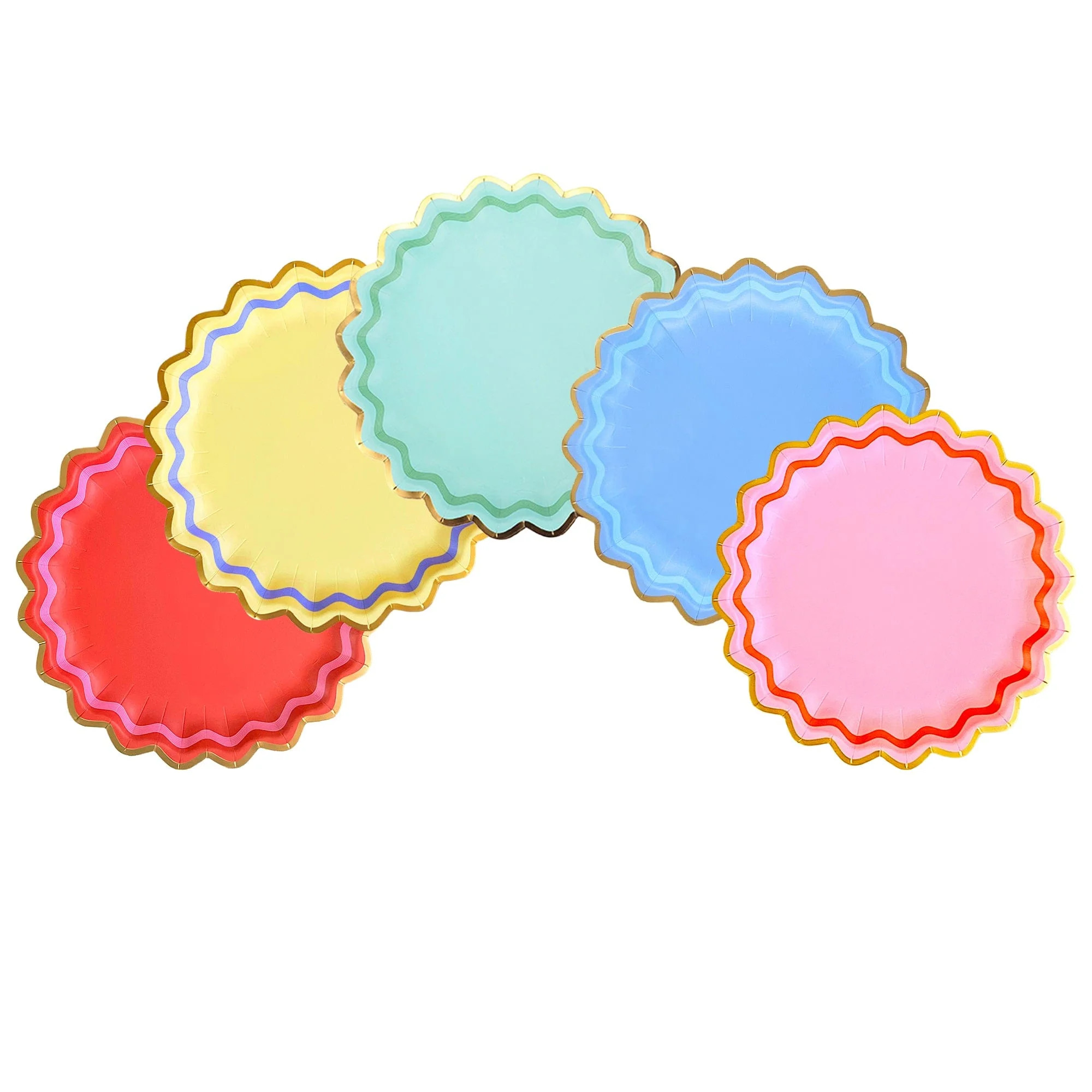 Rainbow Ric Rac Assorted Dinner Plate | Packed Party | Packed Party