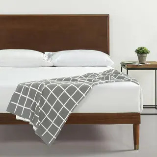 Priage by Zinus Deluxe Mid-century Wood Platform Bed | Bed Bath & Beyond
