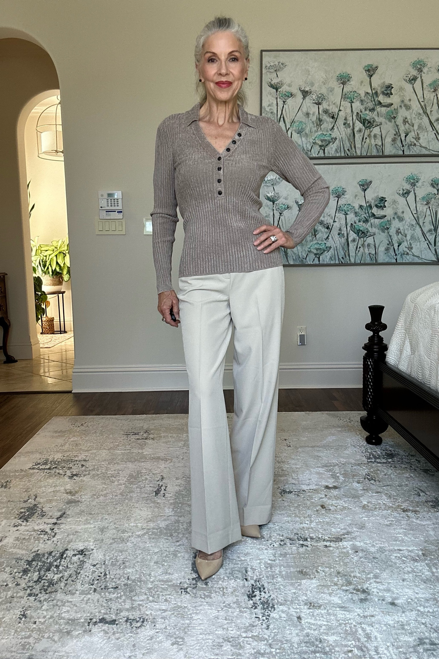 Cozy soft pullover sweater with pretty crystal buttons… with a smart casual collar look… love this so much I bought both colors… also comes in black!! I’ve paired in with a tan flat front wide leg trouser..but would be perfect for your favorite jeans!! #ltkfalltrends #ltkfashion #casual #chic #mystyle #thisis64


#LTKHoliday #LTKstyletip #LTKsalealert