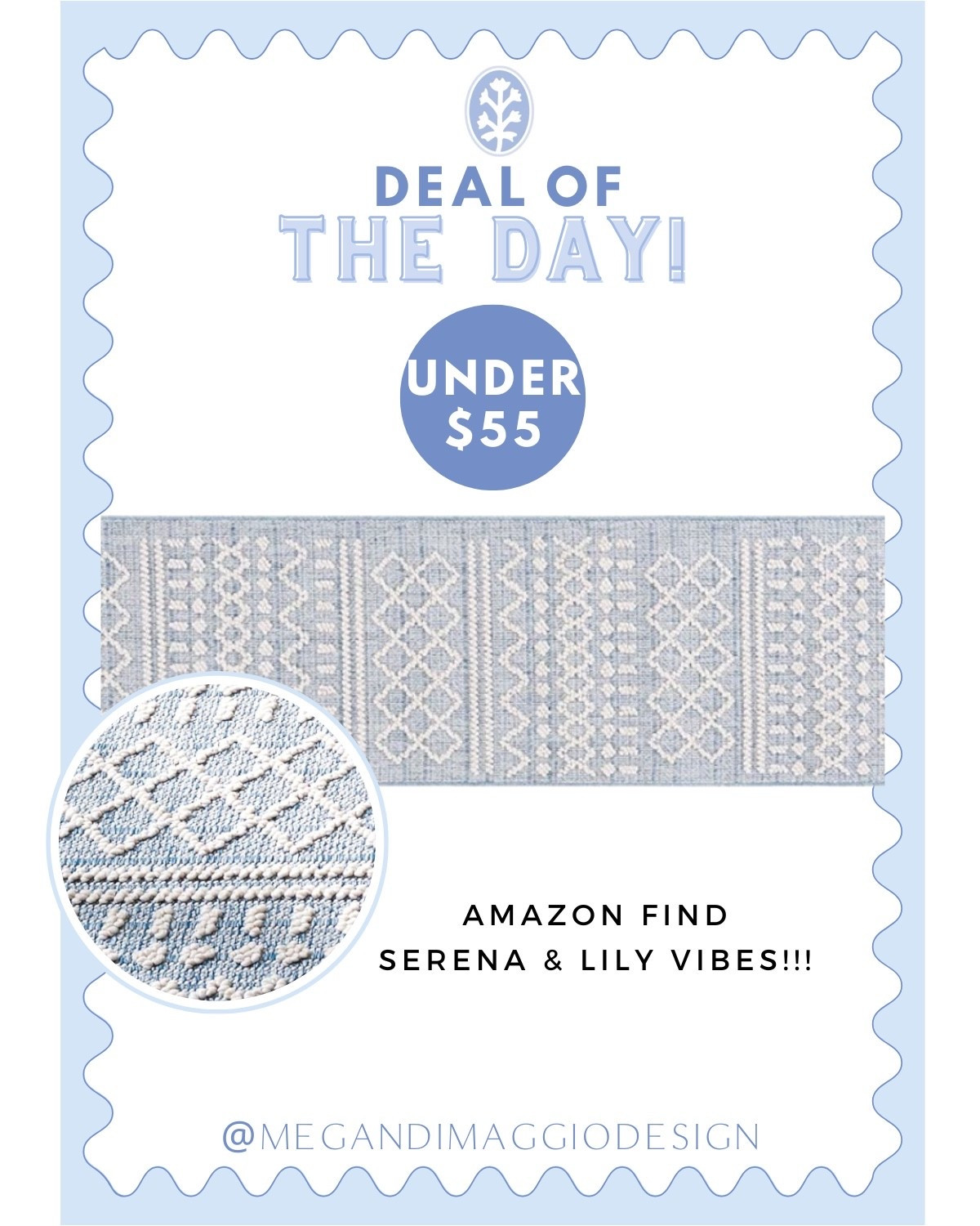 New new new!! Serena & Lily dupe blue and white runner found on Amazon for under $55?!? 🤯 This looks gorgeous!! 

#LTKHome #LTKSaleAlert