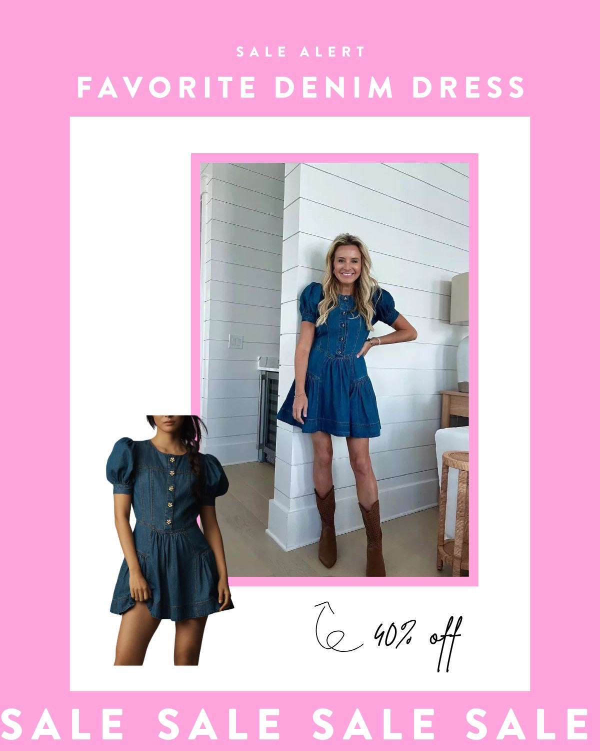 My FAVE Anthro denim dress is on MAJOR sale—40% off and it's sooo good! Pair it with boots and you're concert-ready! Totally obsessed!

#LTKSaleAlert #LTKFindsUnder100 #LTKSeasonal