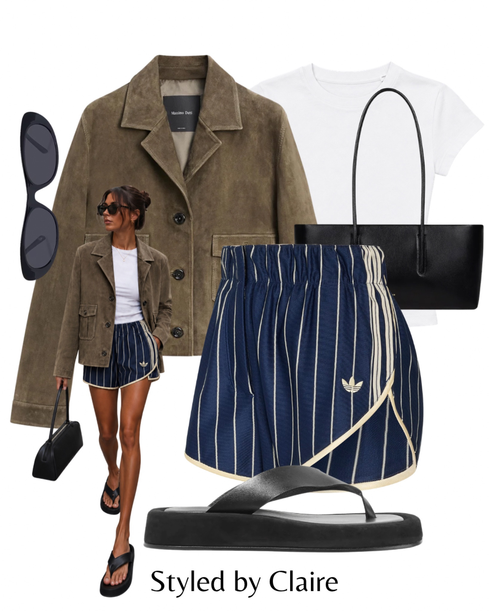 ADIDAS FIREBIRD SHORTS🙋🏽‍♀️
Tags: massimo dutti suede bomber jacket real leather pinstripe stripe mini flat thong sandals Zara black demellier London shoulder bag bowling style white tshirt sunglasses revolve fashion city break concert inspo outfit ideas cool girl ootd trending trend

#LTKshoes #LTKstyletip #LTKsummer