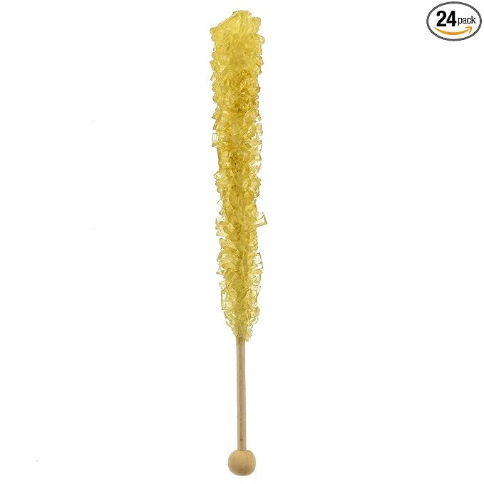 24 GOLD ROCK CANDY STICKS - EXTRA LARGE - ORIGINAL FLAVOR - INDIVIDUALLY WRAPPED ROCK CANDY ON A ... | Amazon (US)