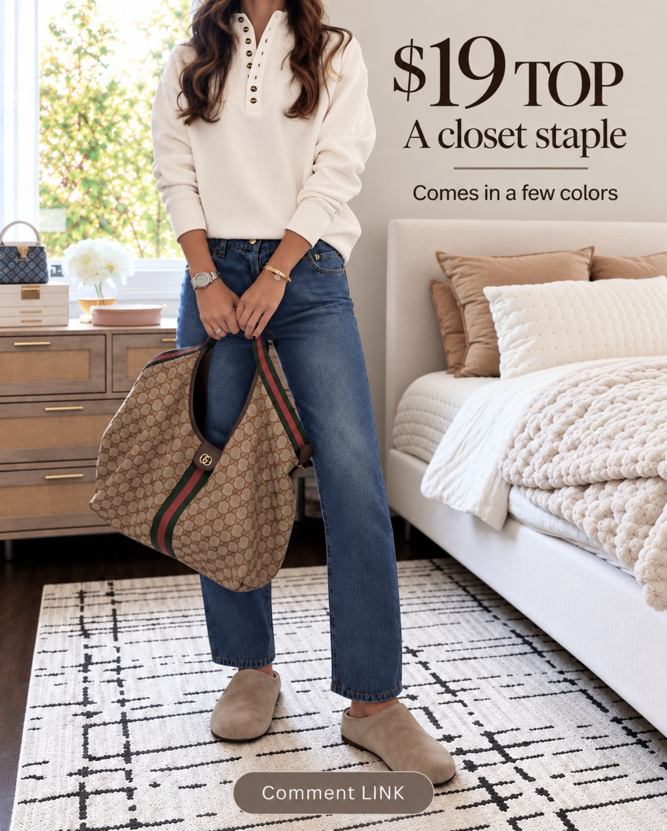 This top is such a closet staple 🤍 So easy with jeans, and it comes in black, navy, olive, and sepia, too. Winter white is currently out of stock, but the other colors start at $19.98!

💬Comment LINK and I’ll send it your way.