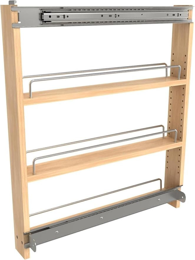 Rev-A-Shelf 448-BSKS-3C Wood Classics 3" Wood Base Cabinet Pull Out Organizer Accessory for 448 B... | Amazon (US)