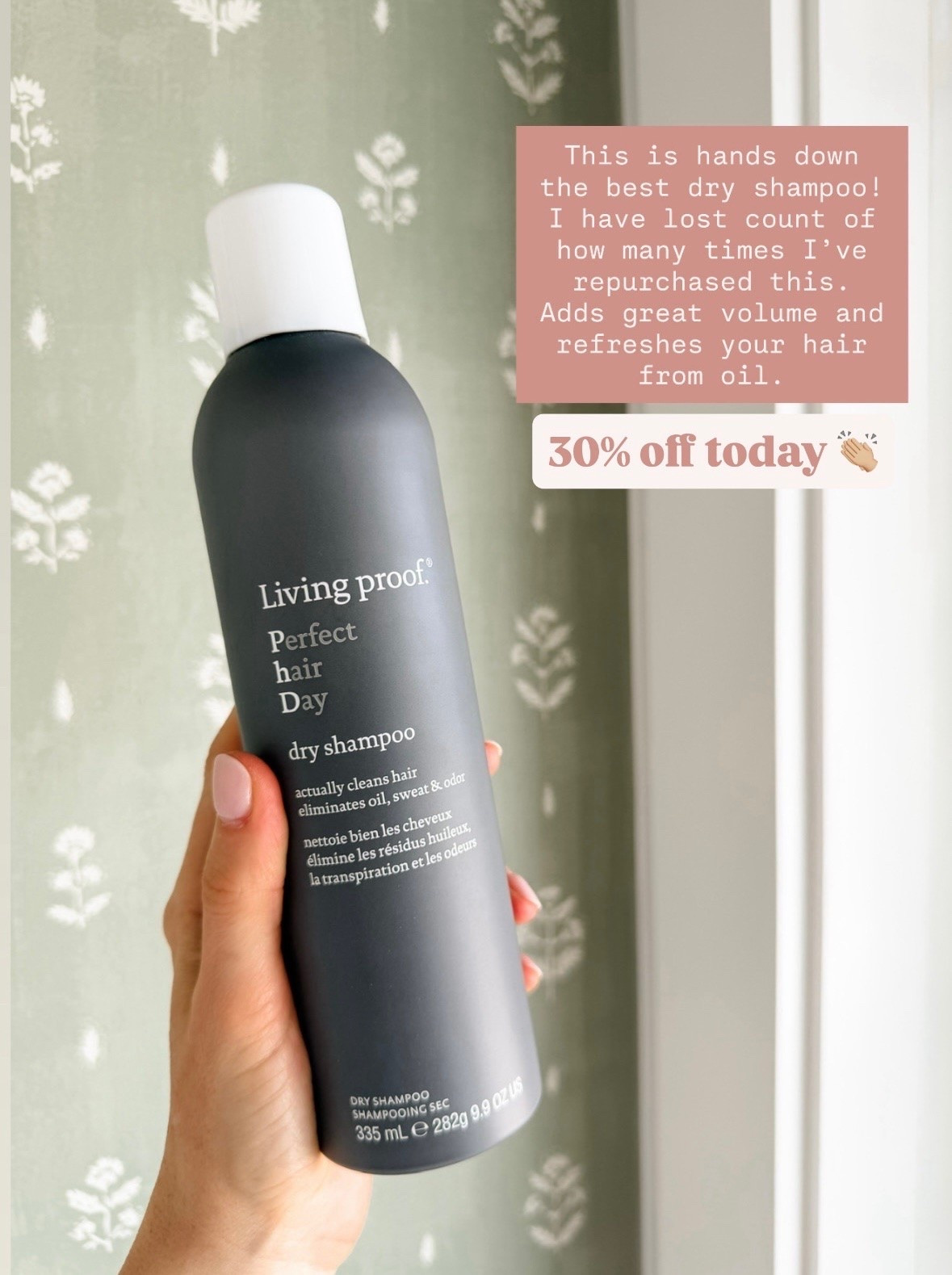 The dry shampoo I have been using for years! It’s what I use in between hair washes! Currently 30% off for Amazon Prime Day!

Loverly Grey, living proof, dry shampoo, Amazon, prime day

#LTKSaleAlert #LTKBeauty