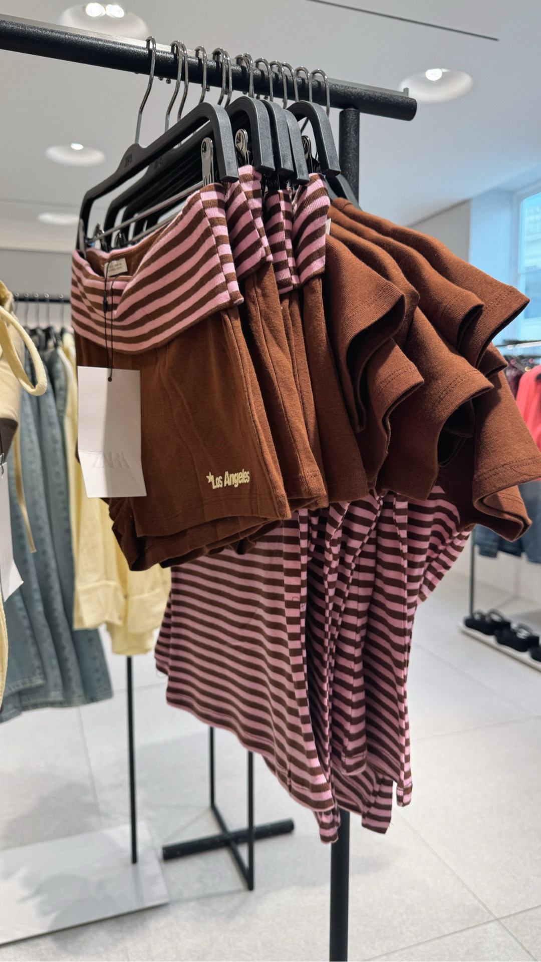 new in Zara pink and brown coord set for spring!!🌸

Stripes striped shorts tshirt baby tee trending outfit inspo ootd summer neutral Pinterest casual comfy 

#LTKpetite #LTKstyletip #LTKspring