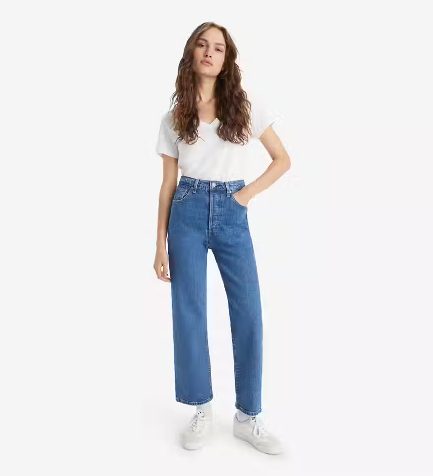 Ribcage Straight Ankle Jeans - Blue | Levi's® GB | Levi's (UK)