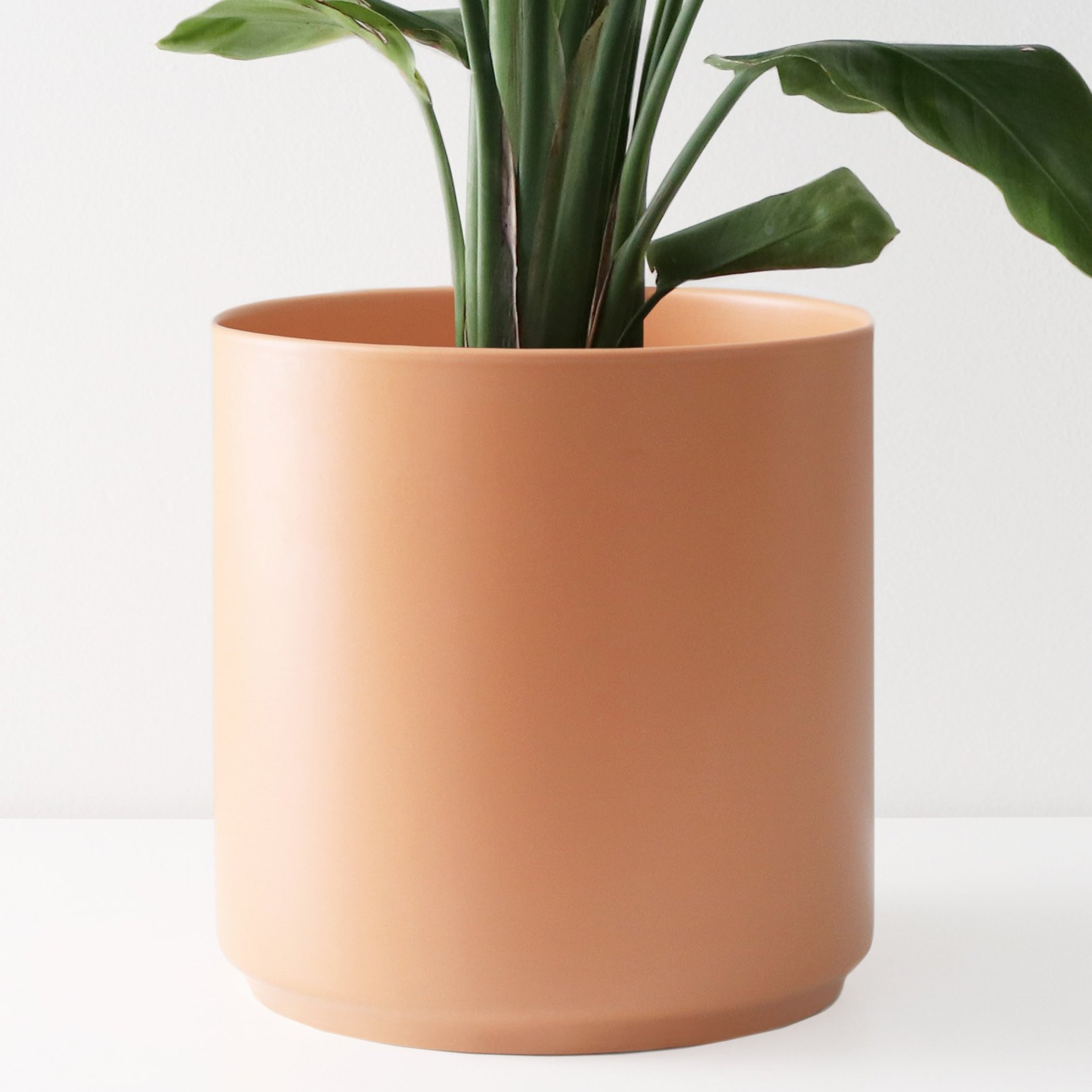 Peach & Pebble 10 inch Modern Ceramic Planter, Peach | Walmart (US)