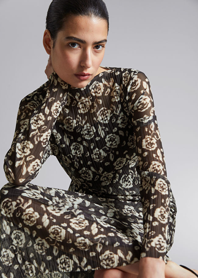 Midi Mock Neck Mesh Dress | & Other Stories (EU + UK)