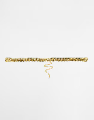 ASOS DESIGN Curve curb chain in gold | ASOS (Global)