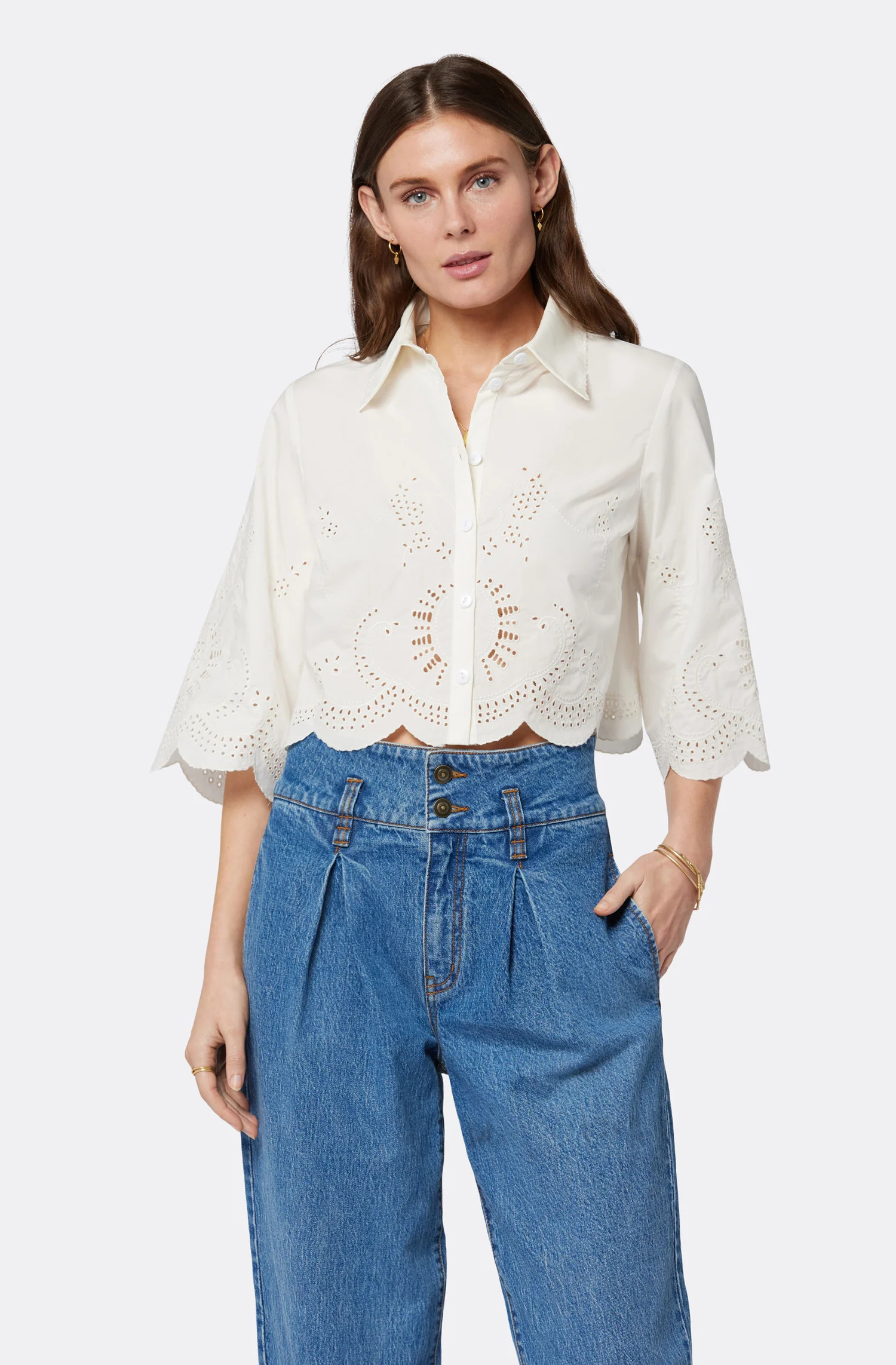 Pheobe Short Sleeve Cotton Top | Joie