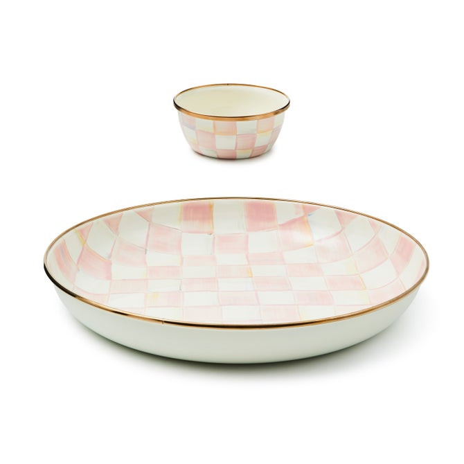 Rosy Check Chip & Dip Set | MacKenzie-Childs