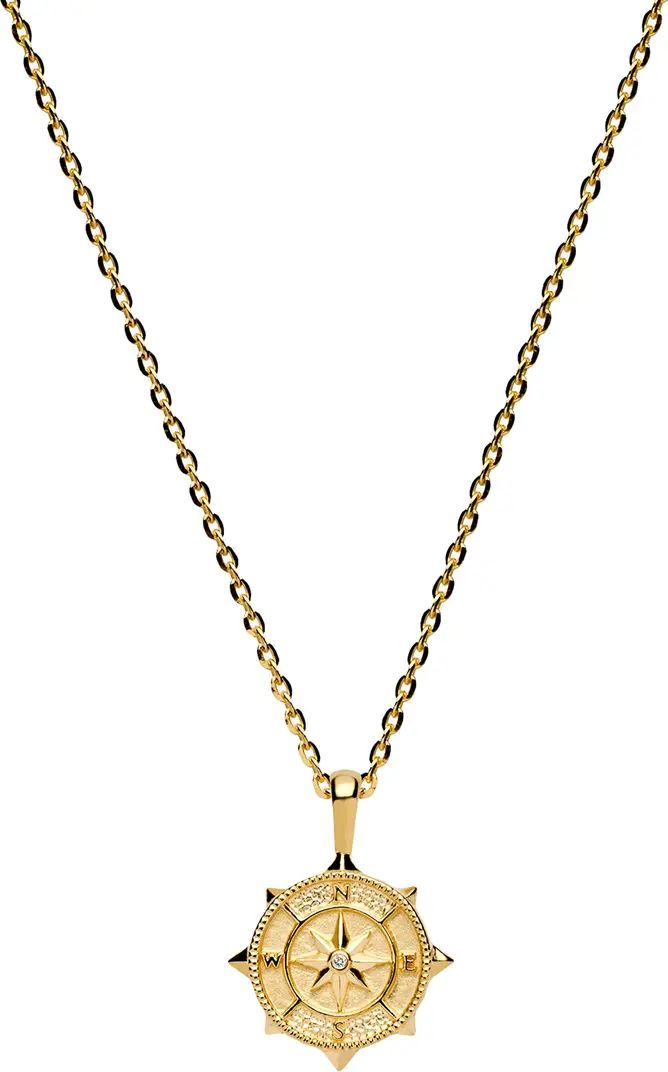 Diamond Compass Pendant Necklace | Nordstrom