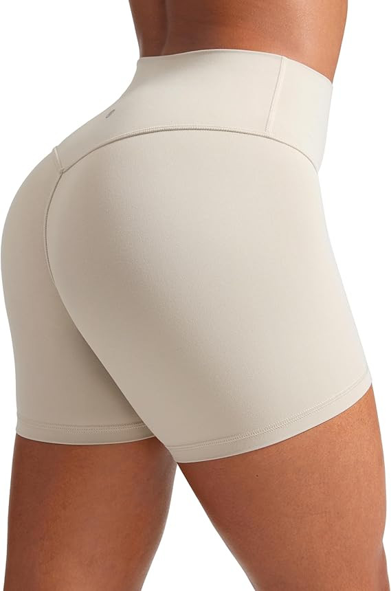 CRZ YOGA Secretsculpt Womens Butterlift High Waist Scrunch Butt Biker Shorts 4 Inches - No Front ... | Amazon (US)