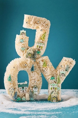 Festive Sisal Light-Up Diorama | Anthropologie (US)