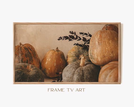 Samsung Frame TV Art | Frame TV Art 4K | Fall TV Art | Pumpkins Tv Wallpaper | Digital Download |... | Etsy (US)