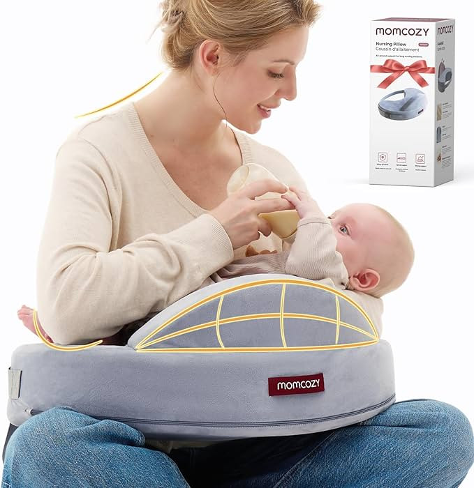 Momcozy Exclusive Memory Foam Nursing Pillow - Pioneering Safety Fence-Plus Size Breastfeeding Pi... | Amazon (US)