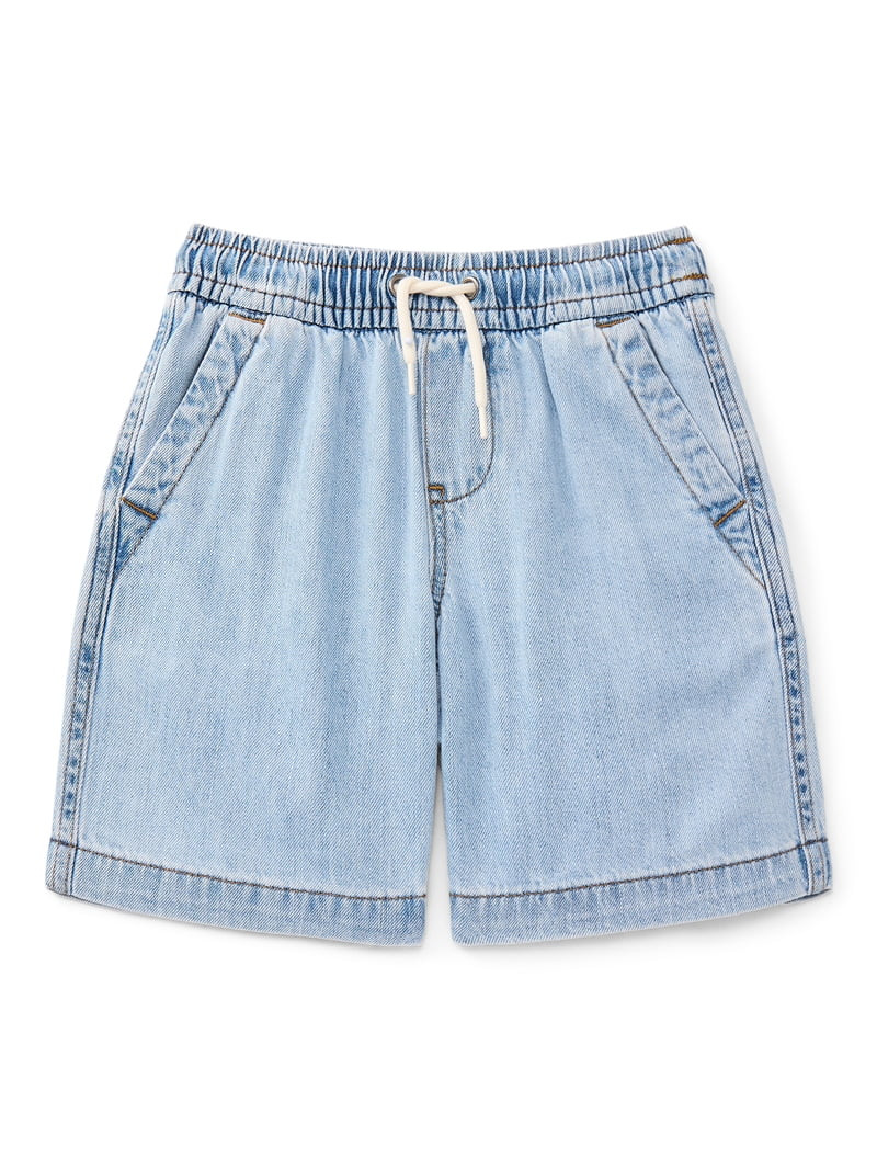 Wonder Nation Boys' Pull On Denim Shorts, Sizes 4-16 & Husky | Walmart (US)