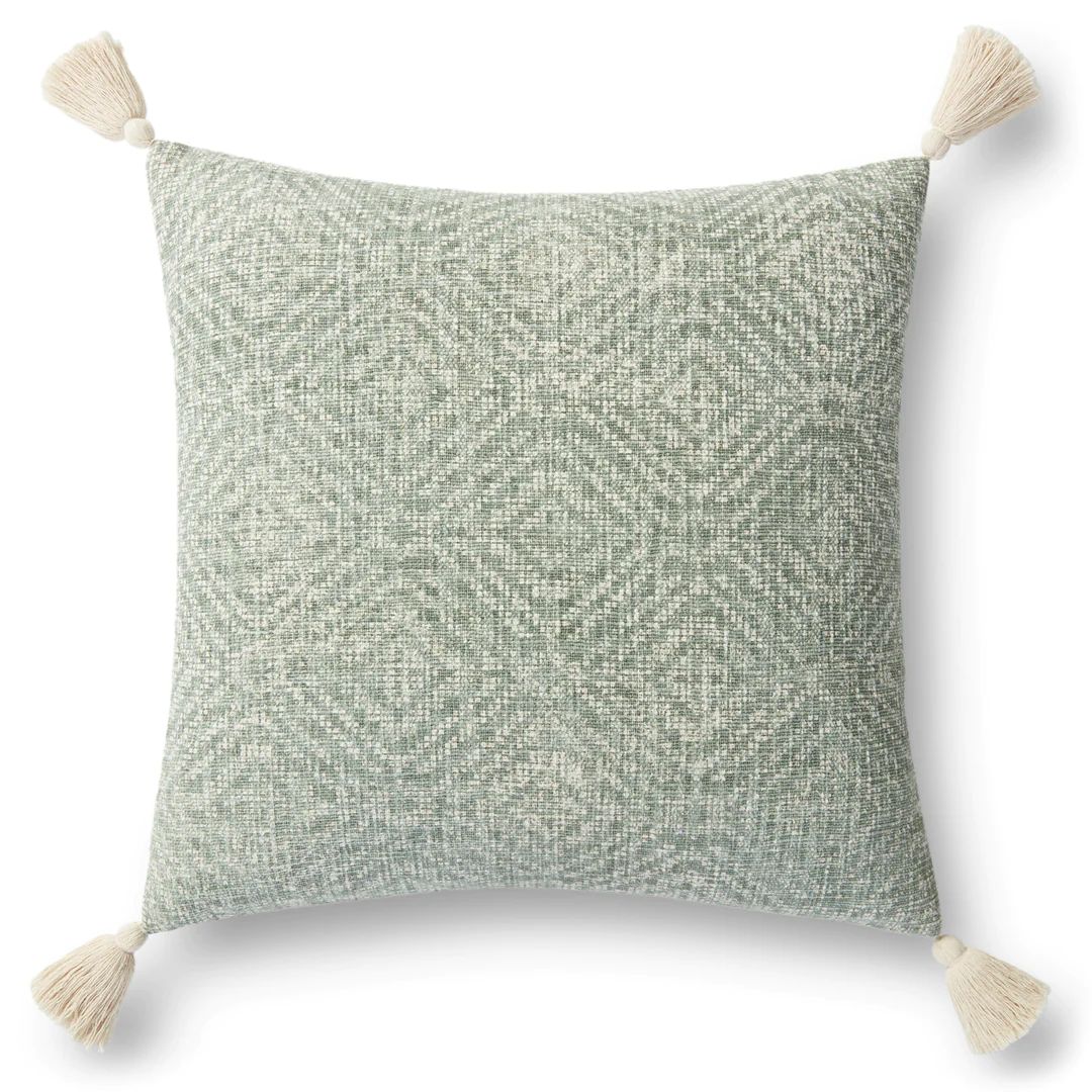 Hand Woven Green Pillow | Burke Decor