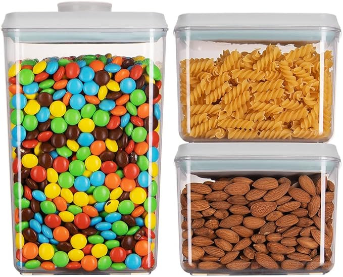 Ankou Food Storage Containers, Pop Airtight Food Storage Containers with Lids for Kitchen Pantry ... | Amazon (US)